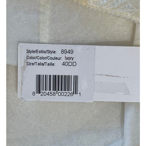 Dominique Colette Lace Corset Bridal Longline Bra Style 8949 Ivory Size 40DD/E - Picture 4 of 8